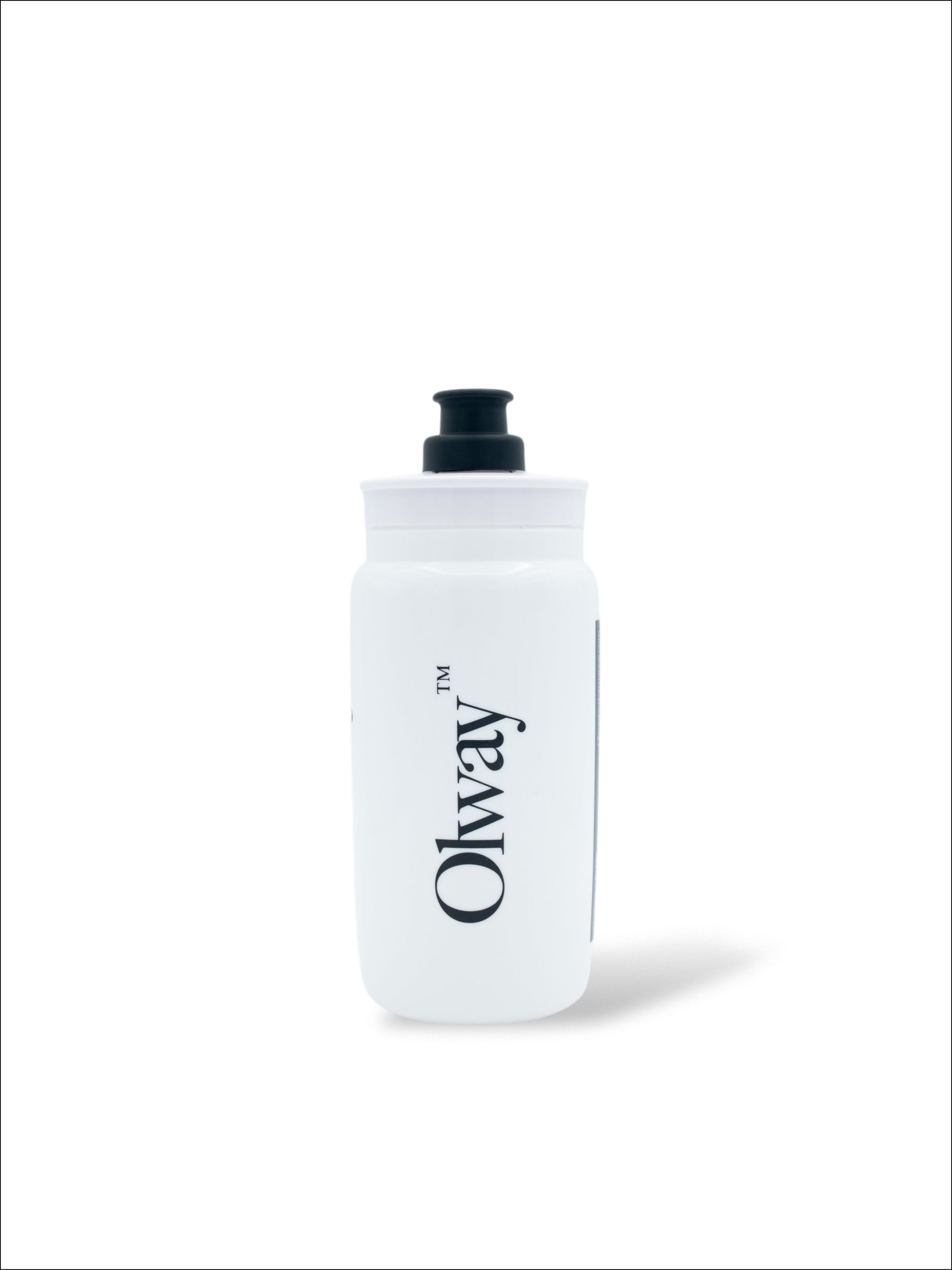 Olway Hydration Bottle 550ml in white, front view with the logo