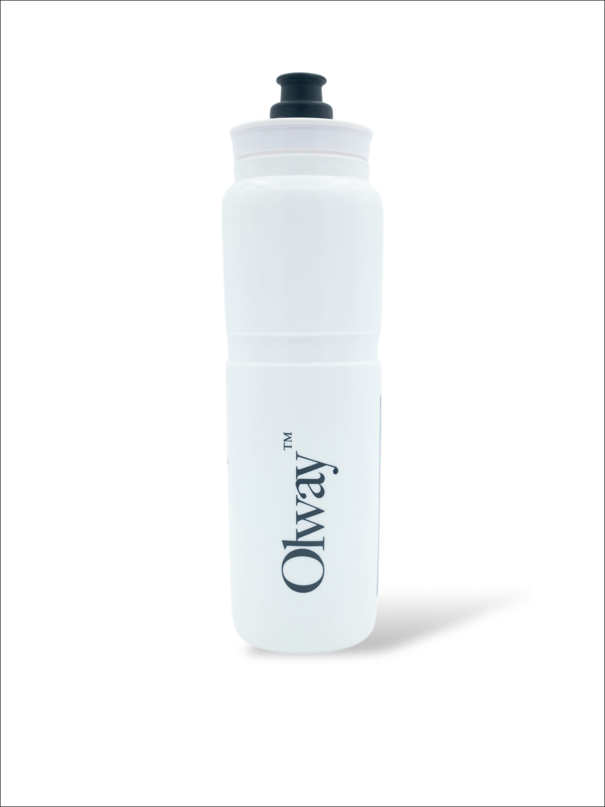 Olway Hydration Bottle 950ml in white, front view with the logo